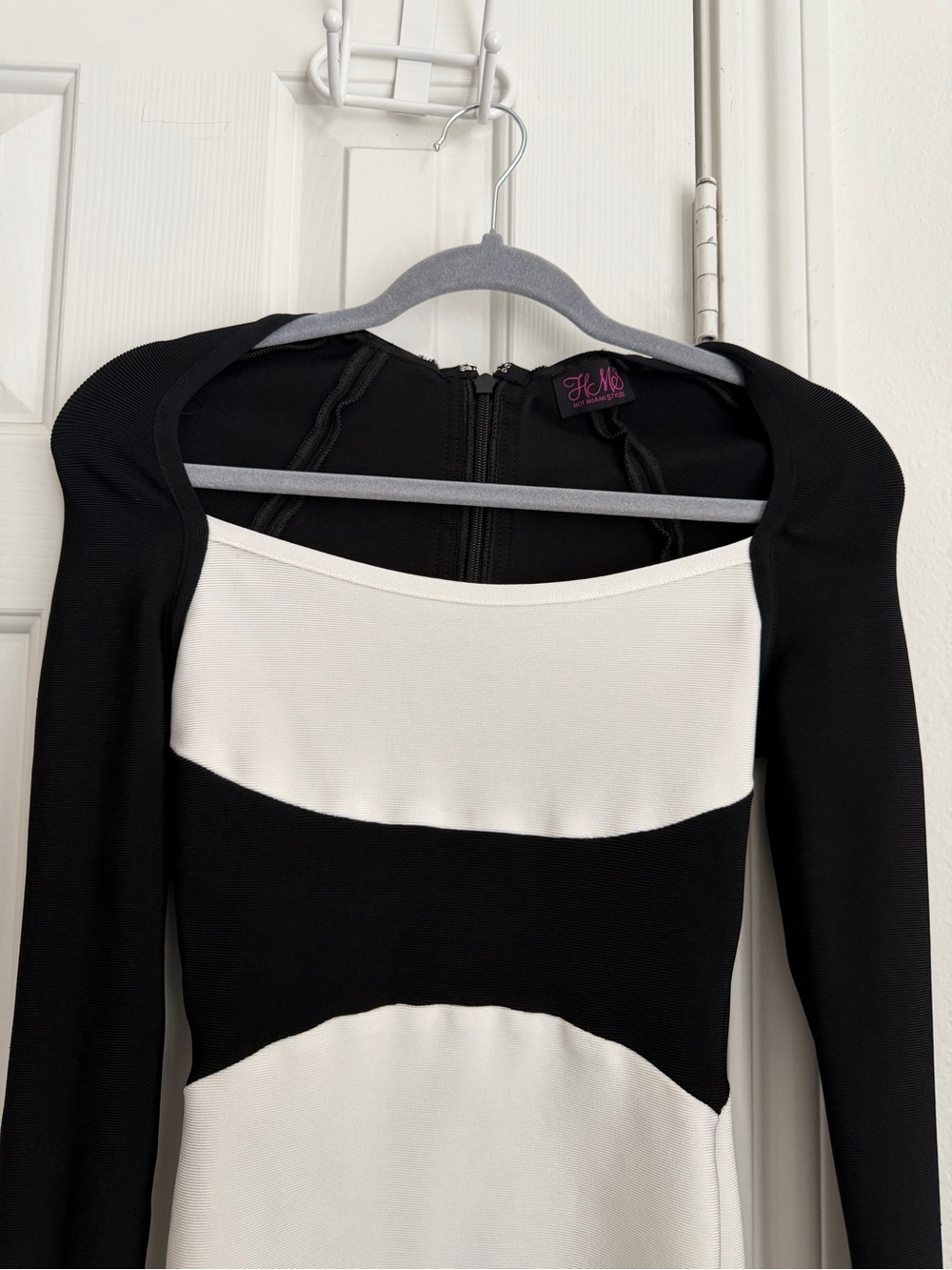“Hot Miami Style” Black and White Bodycon Dress